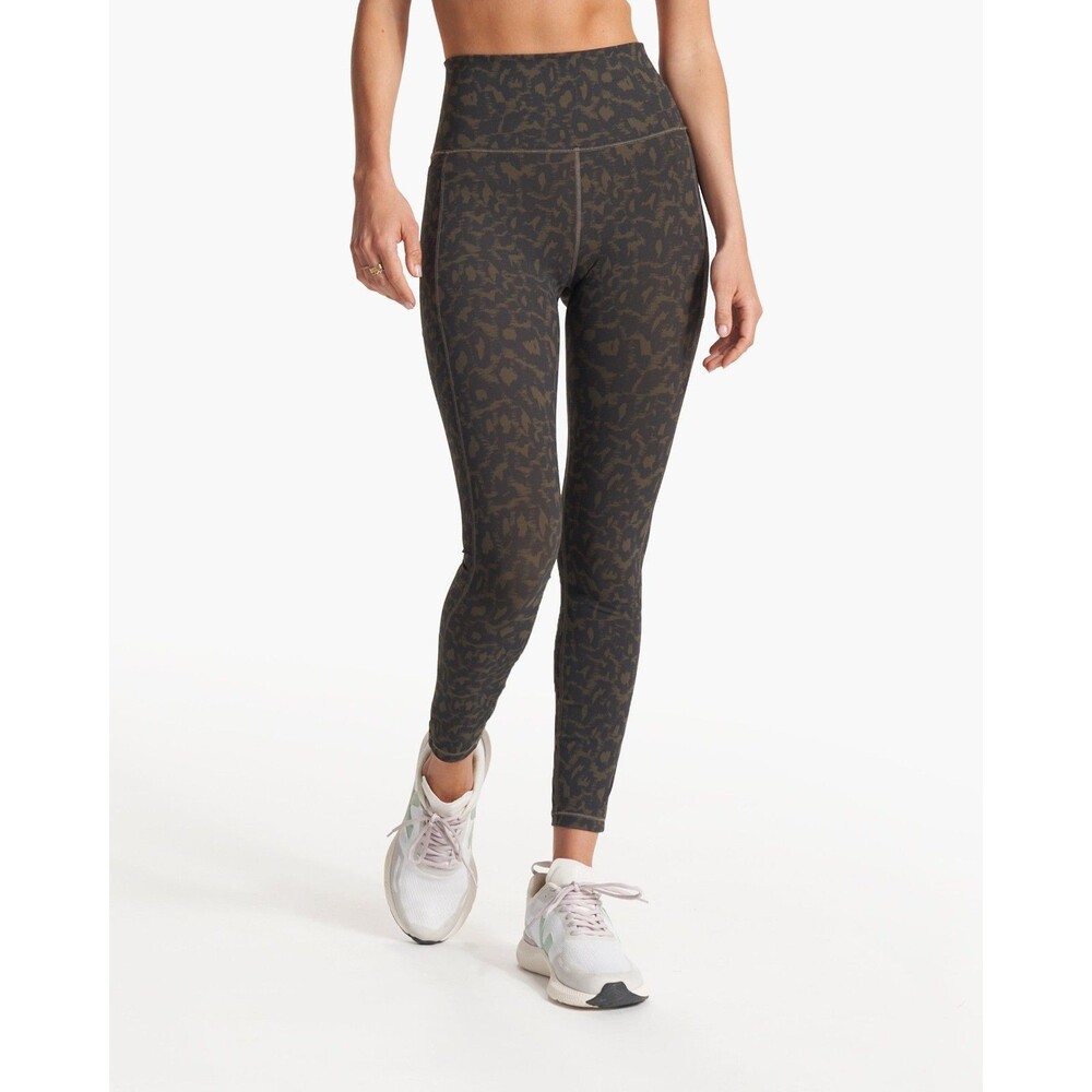 Vuori Studio Pocket Legging XS Cocoa Spots 7/8 High Rise Animal Print VW446